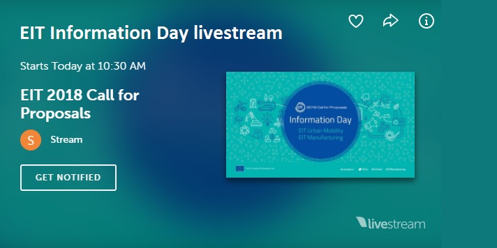 EIT Call for Proposals Information Day livestream