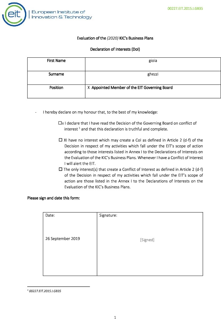 Dedication in a business plan image