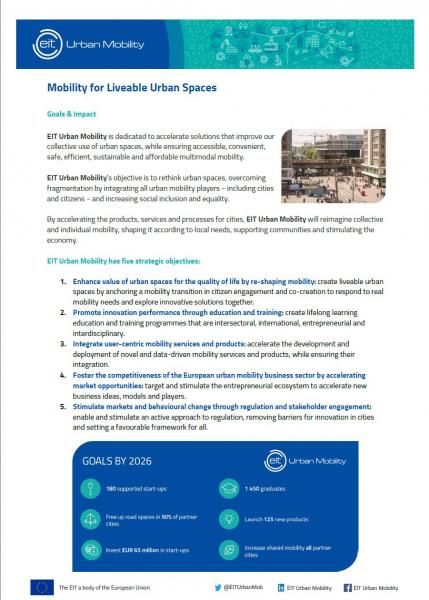 EIT Urban Mobility factsheet