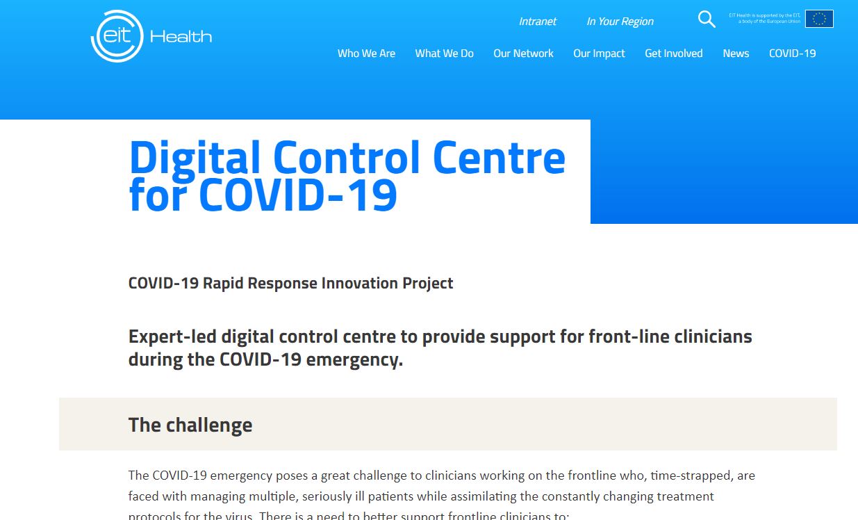 Digital Control Centre for COVID-19