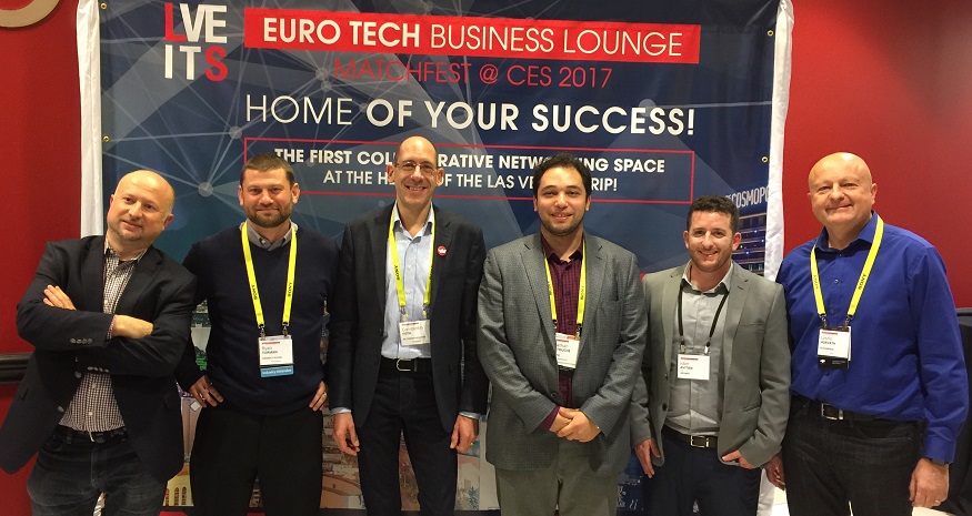 EIT Digital-supported scaleup Origone at the European/American Pitch Awards Competition during MatchFest at CES 2017