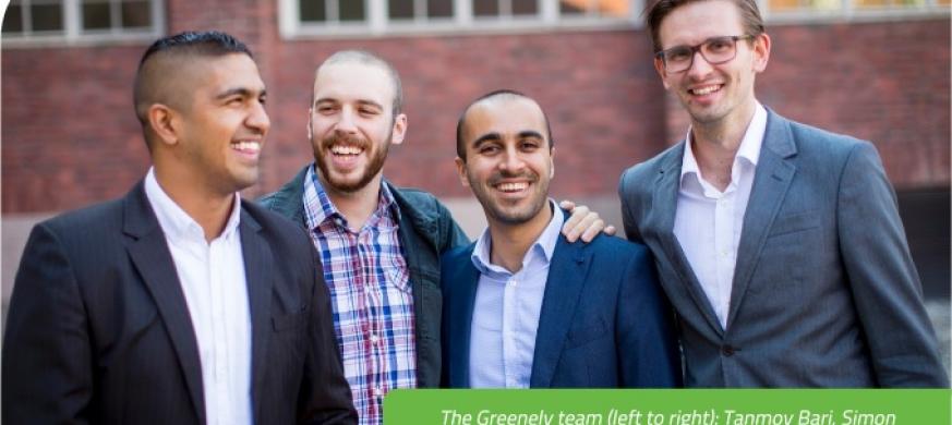 The Greenely team (left to right): Tanmoy Bari, Simon Kalicinski, Mohammed Al Abassi and Fredrik Hagblom The Greenely team (left to right): Tanmoy Bari, Simon Kalicinski, Mohammed Al Abassi and Fredrik Hagblom
