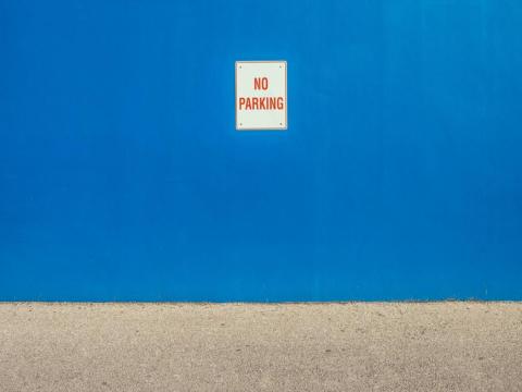 No Parking Sign on a Beach No Parking Sign on a Beach