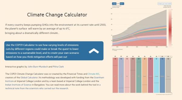 EIT Climate-KIC Financial Times Climate Change Calculator